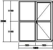 Дверь балконная ПВХ семикамерное VEKA Softline-82 двупольная 1800х2200