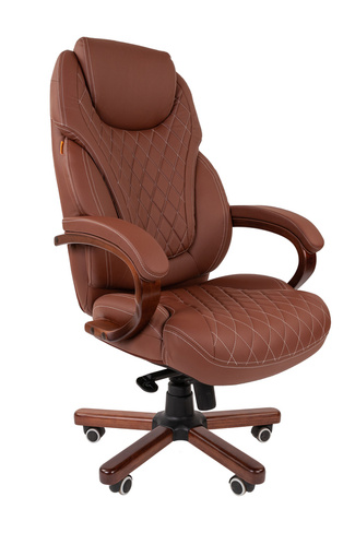 Офисное кресло Chairman 406 экопремиум коричневое
