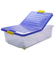 Ящик для хранения 30л Unibox синий лего на колесах арт.2564BQ BranQ