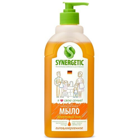Synergetic Мыло жидкое Фруктовый микс фруктовый микс, 500 мл, 540 г SYNERGETIC