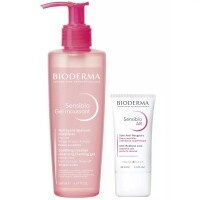 Bioderma - Набор для базового ухода за чувствительной кожей: крем, 40 мл + гель, 200 мл