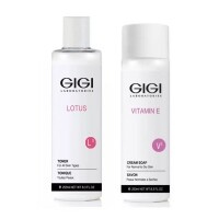 GIGI - Набор "Очищение и увлажнение": крем-мыло 250 мл + тоник 250 мл GIGI Cosmetic Labs