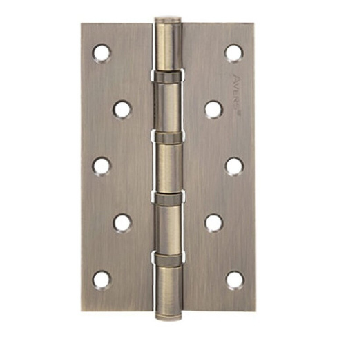 Петля врезная для деревянных дверей, Avers, 100х75х2.5 мм, B4-AB, 31618, универсальный, с 4 подшипниками, бронза