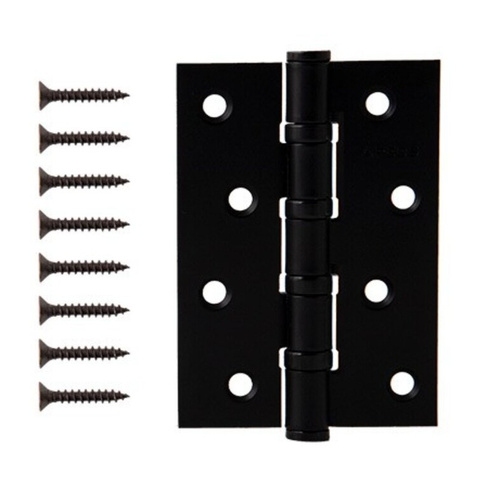 Петля врезная для деревянных дверей, Apecs, 100х70х3 мм, B4-Steel-BLM, 30750, универсальный, с 4 подшипниками, черный ма