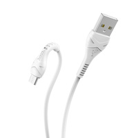 USB кабель для зарядки micro USB "Hoco" X37 (силикон, белый) 3,0A, 1 м