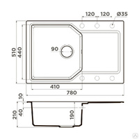 Кухонная мойка Omoikiri Yonaka 78-DC Artgranit/темный шоколад