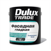 Краска DULUX TRADE фасадная гладкая Ослепительно белая 10л BW Белая