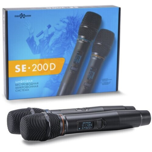 Микрофонный комплект Studio Evolution SE 200D, разъем: micro USB, черный, 2 шт