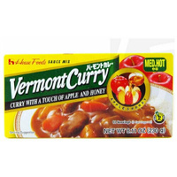 Соус овощной Карри среднеострый Vermont Curry (12 порций), 230 г House Foods