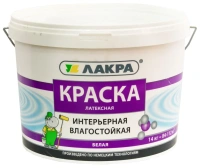 Краска ВД латексная интер. Влагостойкая 14.0 кг Лакра x 1/44