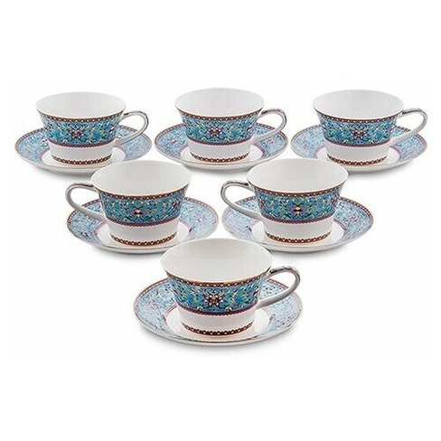 Чайный набор на 6 перс. Арабески (Arabesca Blue Pavone) JK-171 113-451549