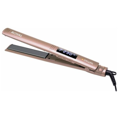 Щипцы для выпрямления волос DEWAL PRO ROYAL 24х120 мм, с терморегулятором 150-230 °C, титаново-турмалиновое покрытие, 60