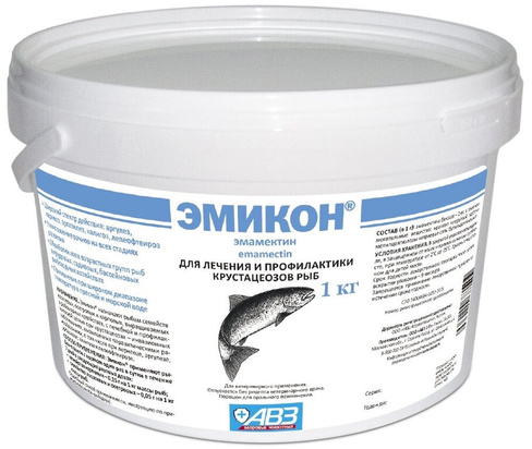 Противопаразитарный препарат Эмикон для рыб 1кг