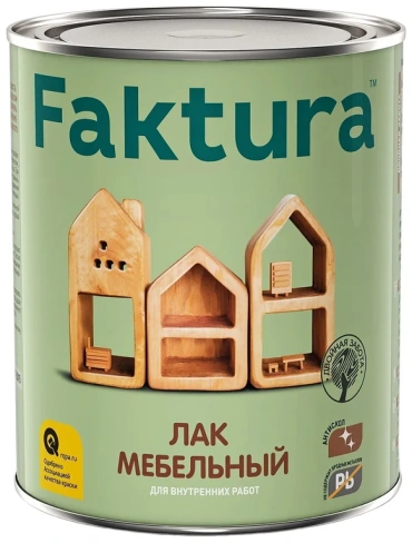 Лак FAKTURA АУ мебельный 0,7л Ярославль x1/6