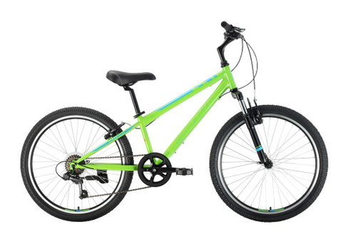Подростковый велосипед Stark, Respect 24.1 V Steel, 12", зеленый/синий/зеленый, 2023, HQ-0010145 STARK