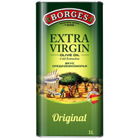 Borges масло оливковое EXTRA VIRGIN, жестяная банка, 1 л(2 шт. по 1 л)