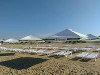 Пляжный зонт квадратный Фрегат. Зонт блочного открывания 3х3 м. с центральн