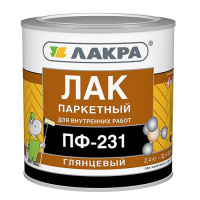 Лак ПФ-231 паркетный 2, 4л глян Лакра x 1/6/216