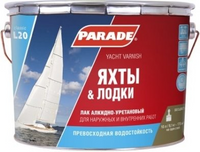 Лак яхтный алкидно-уритановый L20 PARADE глянцевый 10 л x 1/44