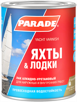 Лак яхтный алкидно-уритановый L20 PARADE глянцевый 0,75 л x 1/6/528