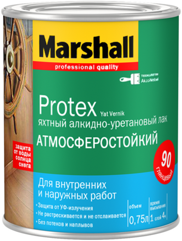 Лак яхтный PROTEX глянцевый 0,75 л x 6