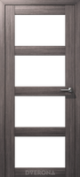Межкомнатные двери КВАТРО экошпон Дуб неаполь стекло сатин