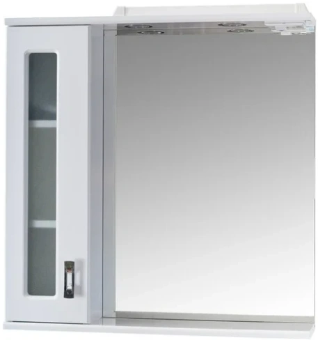 Зеркало-шкаф Onika Кристалл 67 L с подсветкой, белый (206705)