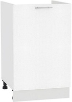 Шкаф нижний под мойку с 1-ой дверцей Валерия-М НМ 600 Белый металлик-Белый