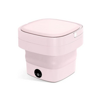 Портативная мини стиральная машина, Розовая, для мелкой одежды до 1.5 кг Homzon