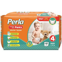 Детские подгузники-трусики Perla Pants Maxi для малышей, для девочек и для мальчиков 7-18 кг, 4 размер, 46 шт