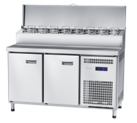 Стол холодильный среднетемпературный СХС-70-01П для пиццы (2 двери, GN 1/4 - 8 шт) Abat