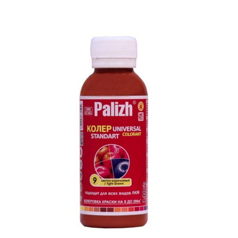 Колеровочная паста № 09 Palizh светло-коричневый 0,1л x 6/108